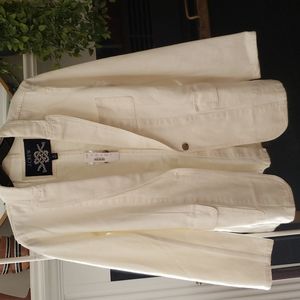 J Crew White Jean Blazer